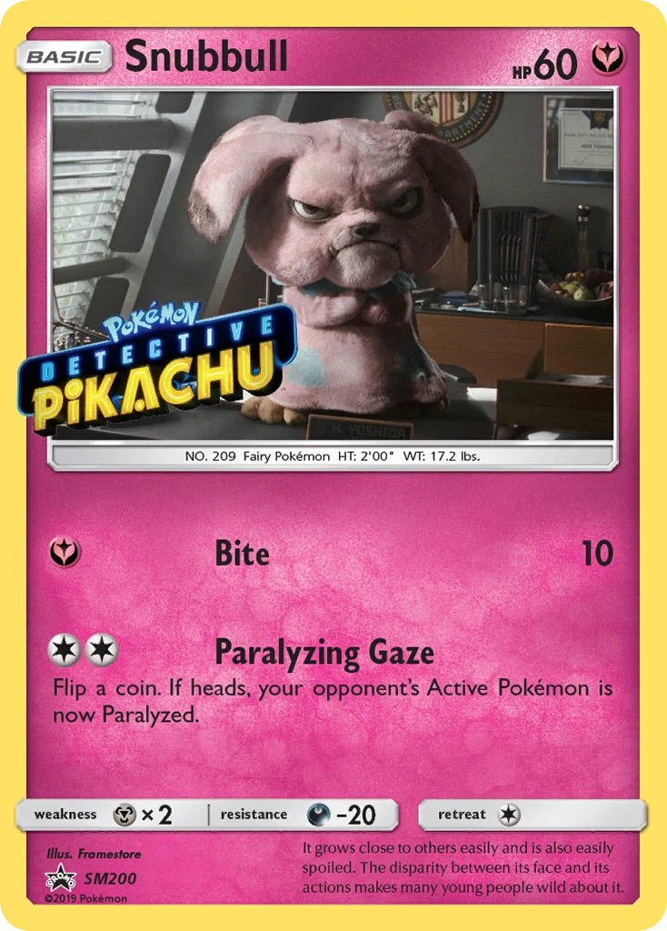 Snubbull SM200 — SM Black Star Promos SM200, Holofoil finish