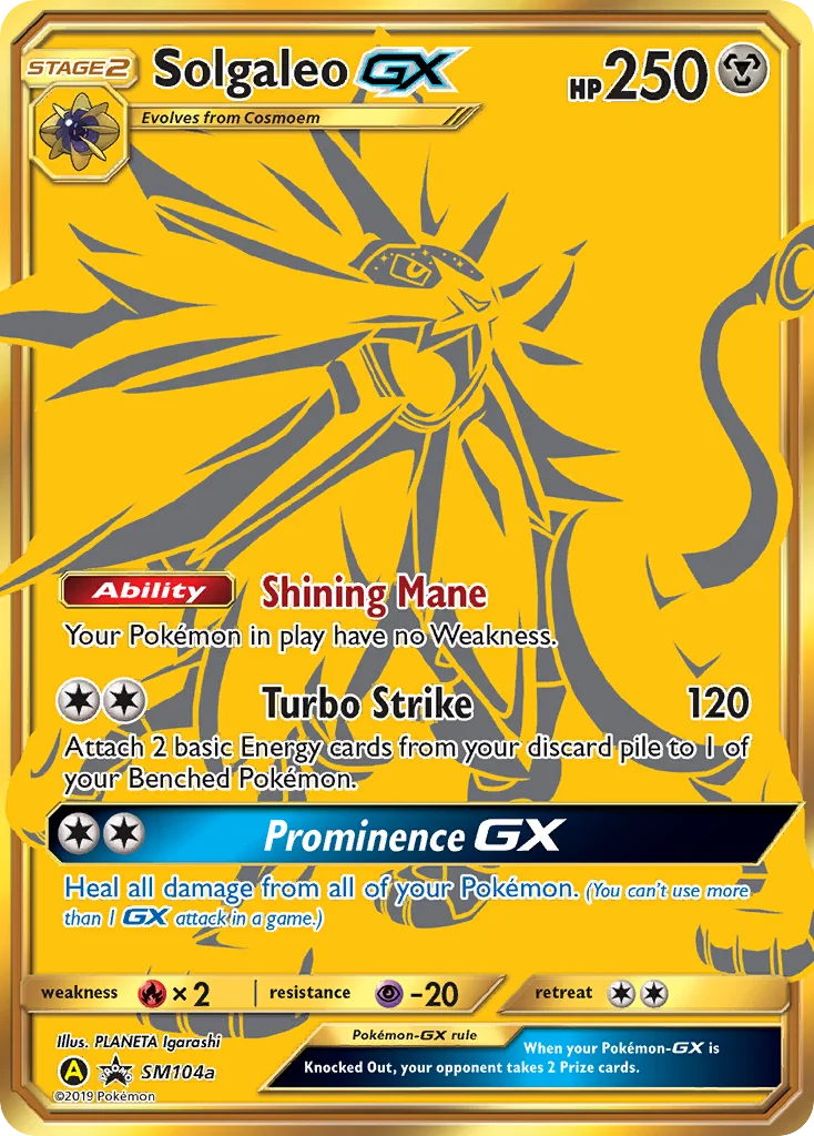 Solgaleo-GX SM104a card from SM Black Star Promos