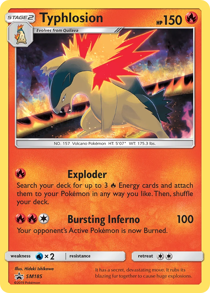 Typhlosion SM185 — SM Black Star Promos SM185, Holofoil finish