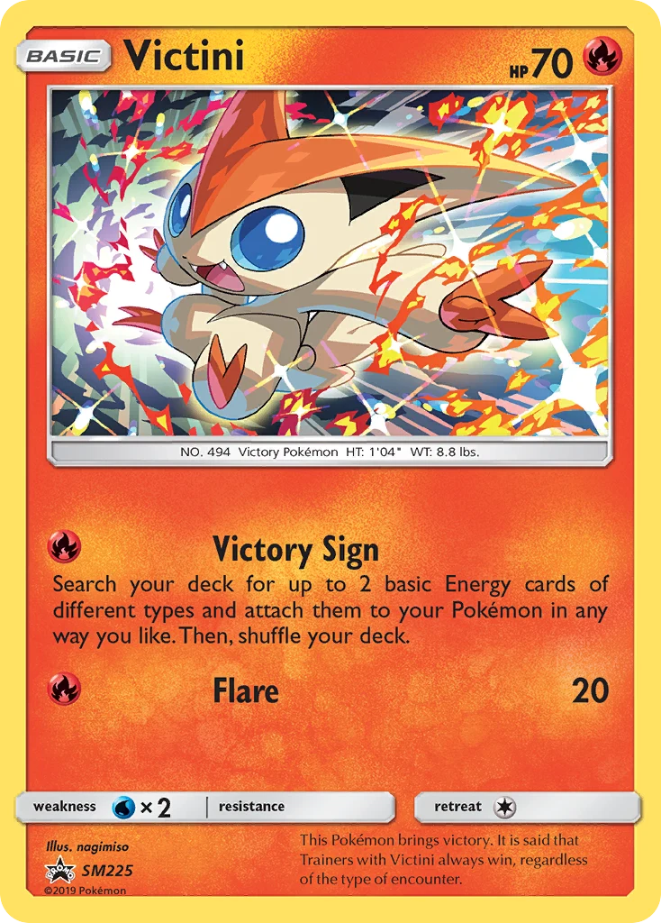 Victini SM225 — SM Black Star Promos SM225, Holofoil finish