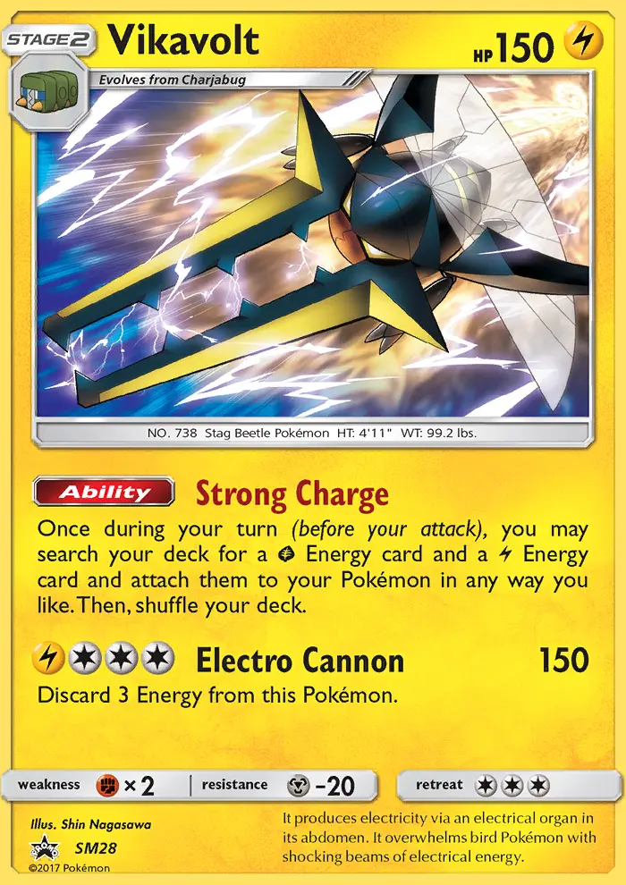 Vikavolt SM28 card from SM Black Star Promos