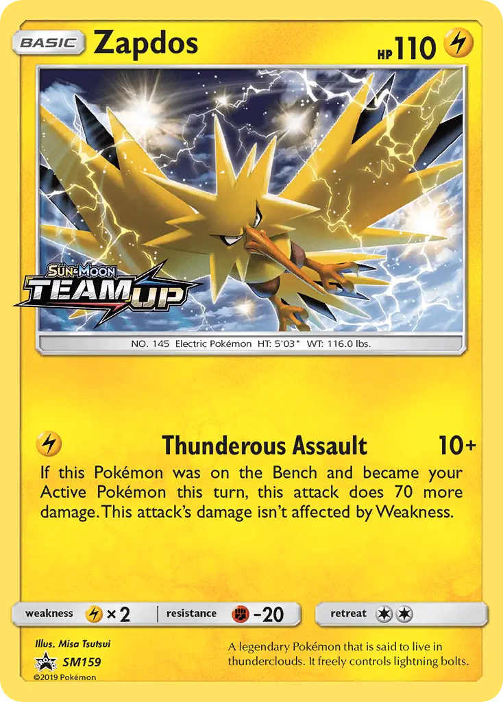 Zapdos SM159 — the most expensive Misa Tsutsui card