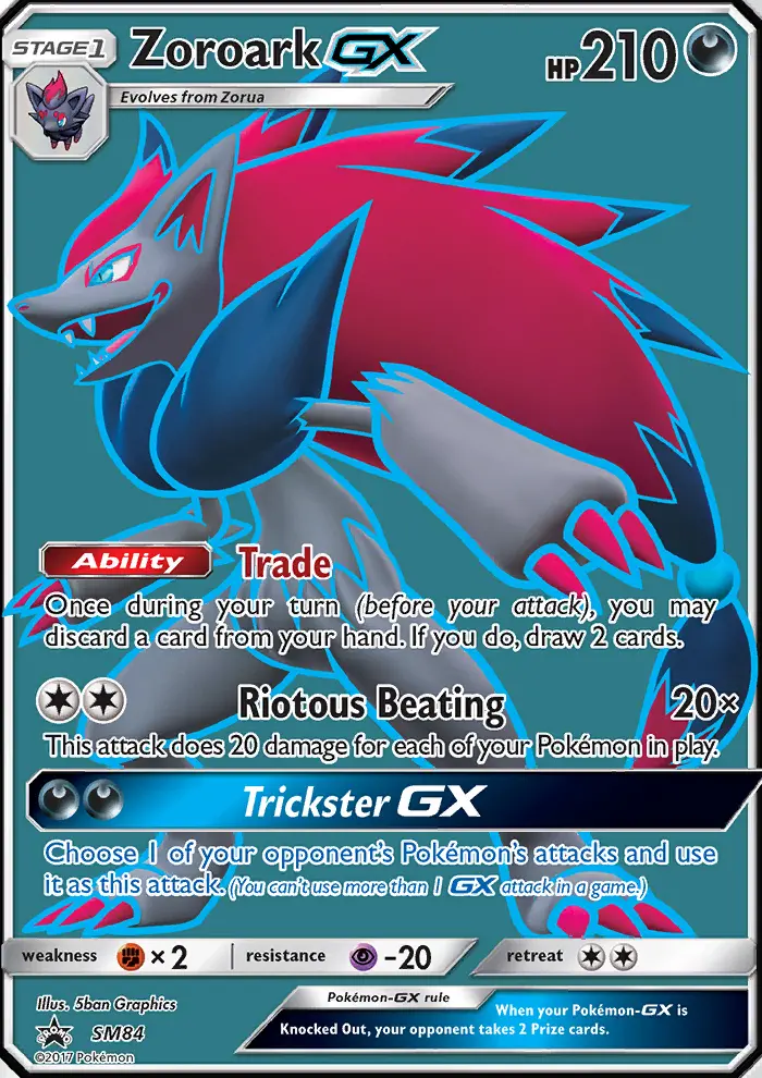 Zoroark-GX SM84 card from SM Black Star Promos