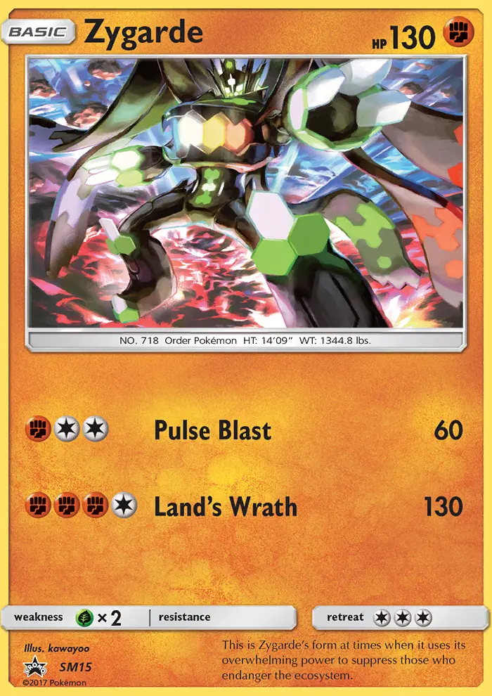 Zygarde SM15 — SM Black Star Promos SM15, Holofoil finish