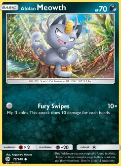 Alolan Meowth — Sun & Moon #78