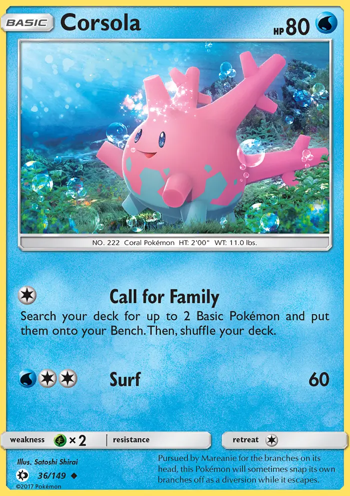 Corsola 36 — Sun & Moon 36, Normal finish