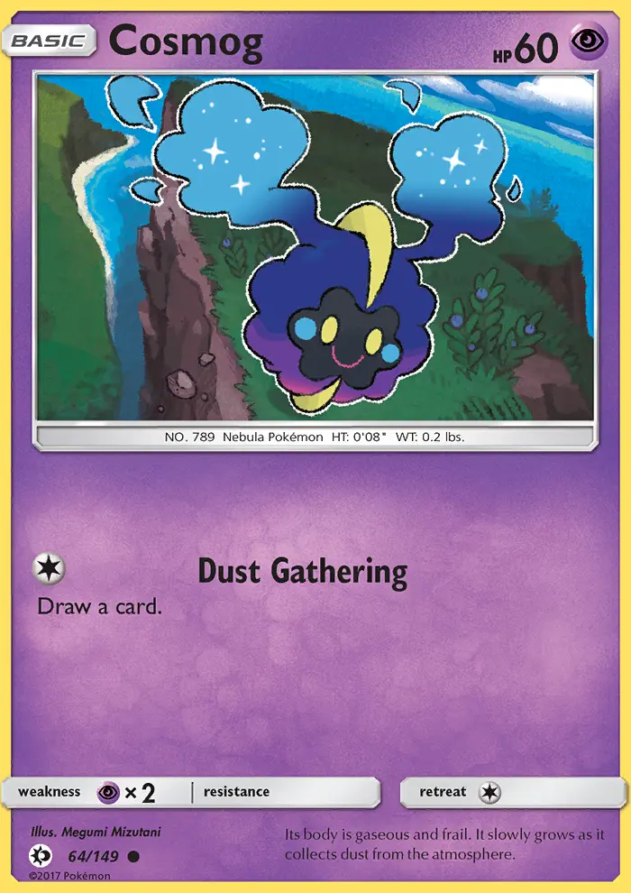 Cosmog 64 card from Sun & Moon