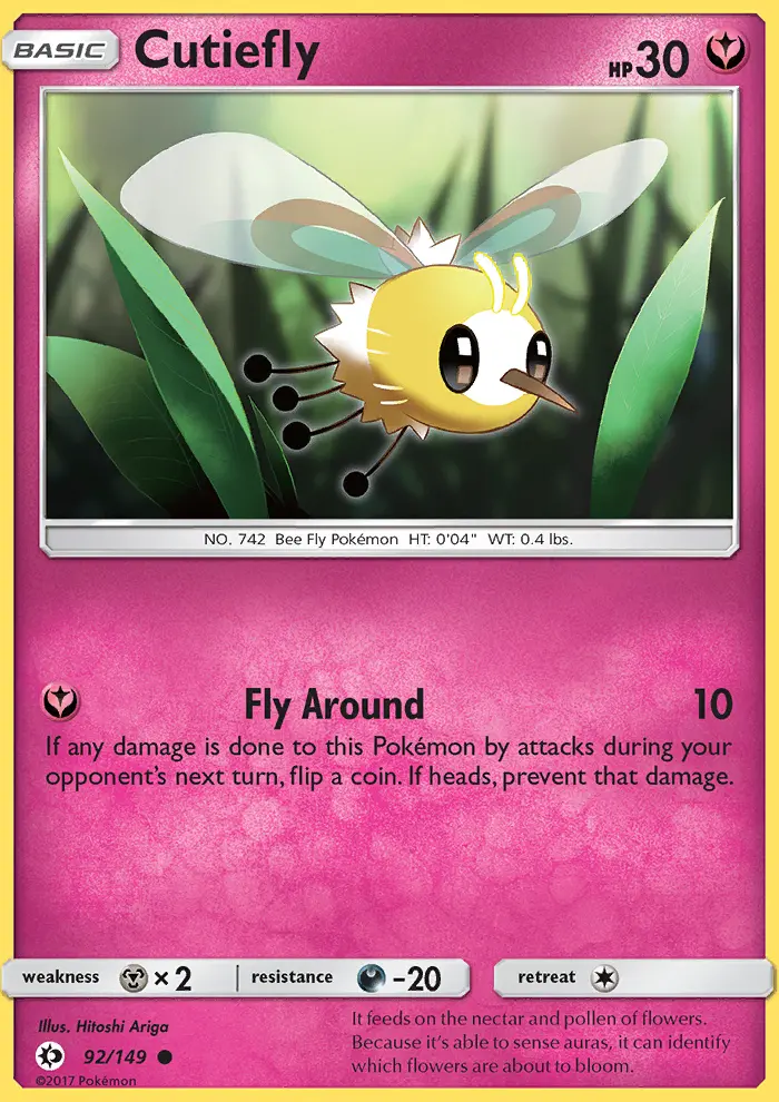 Cutiefly 92 card from Sun & Moon