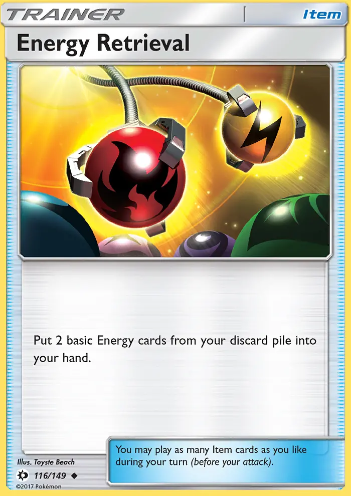 Energy Retrieval 116 card from Sun & Moon