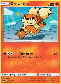Growlithe 21 — Sun & Moon