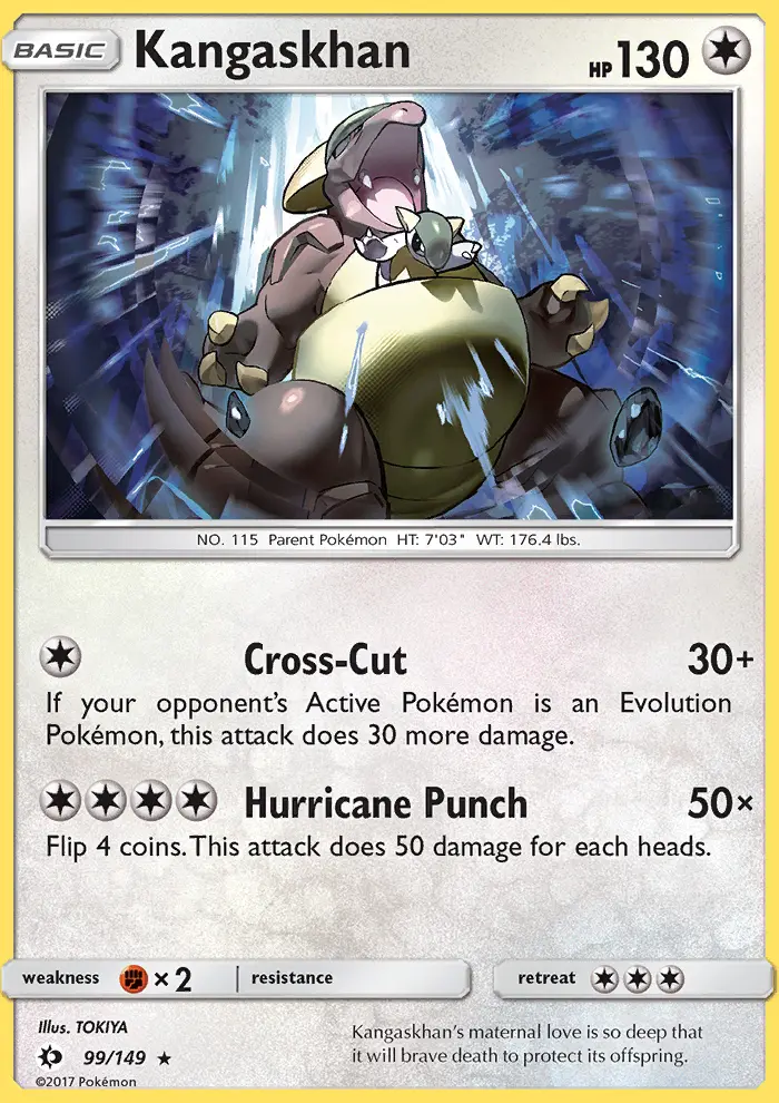 Kangaskhan 99 — Sun & Moon 99, Holofoil finish