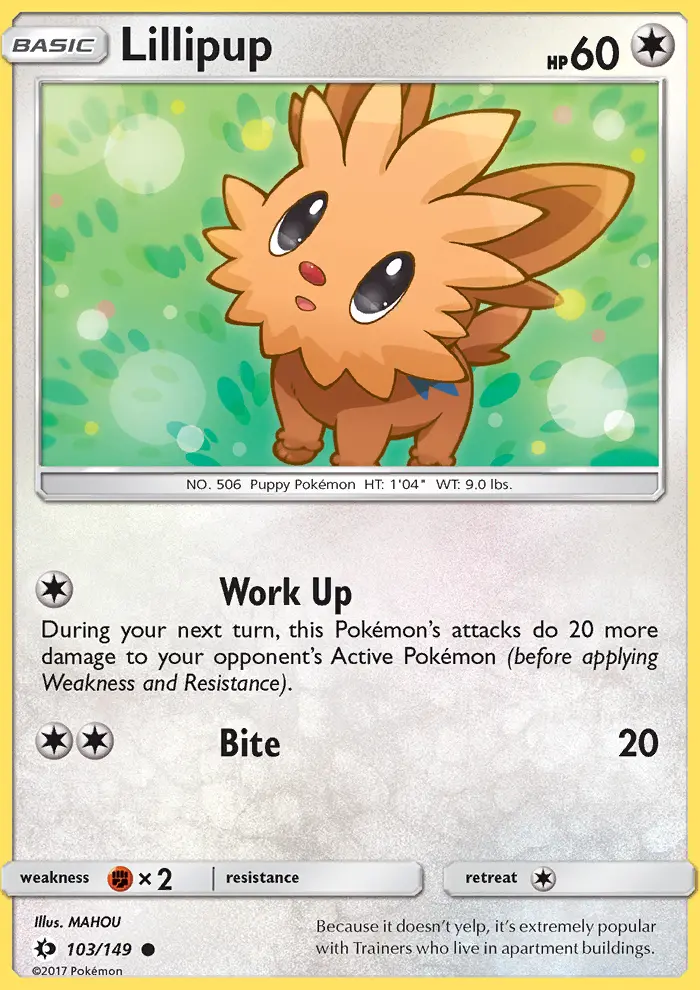 Lillipup 103 card from Sun & Moon