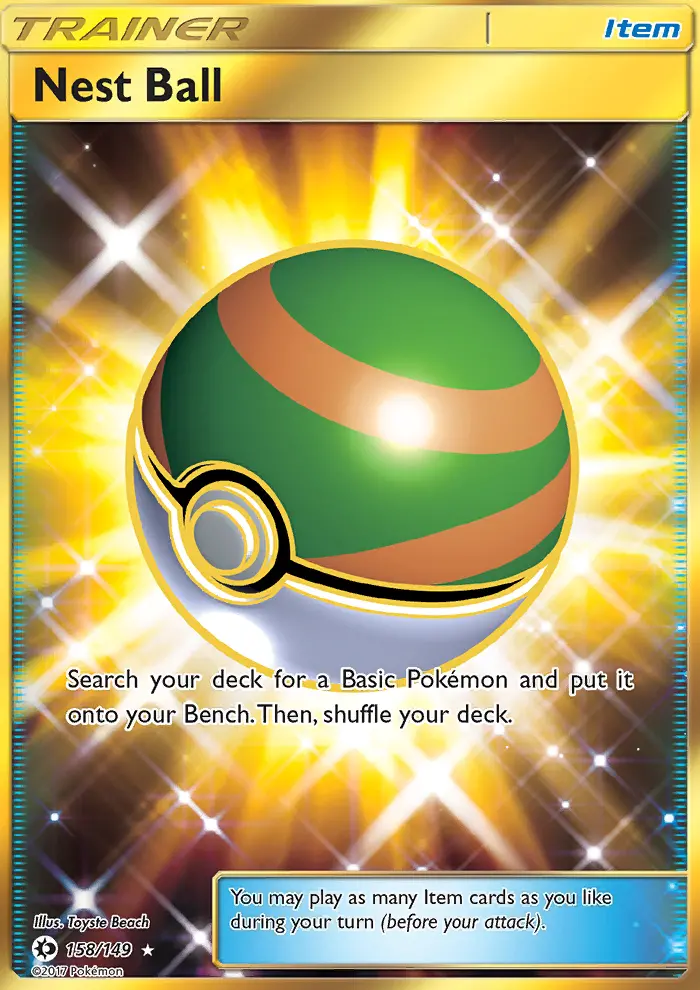 Nest Ball 158 card from Sun & Moon