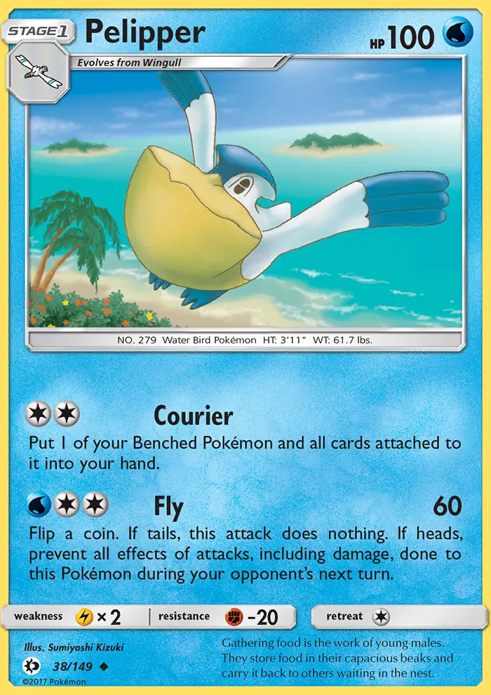 Pelipper 38 card from Sun & Moon