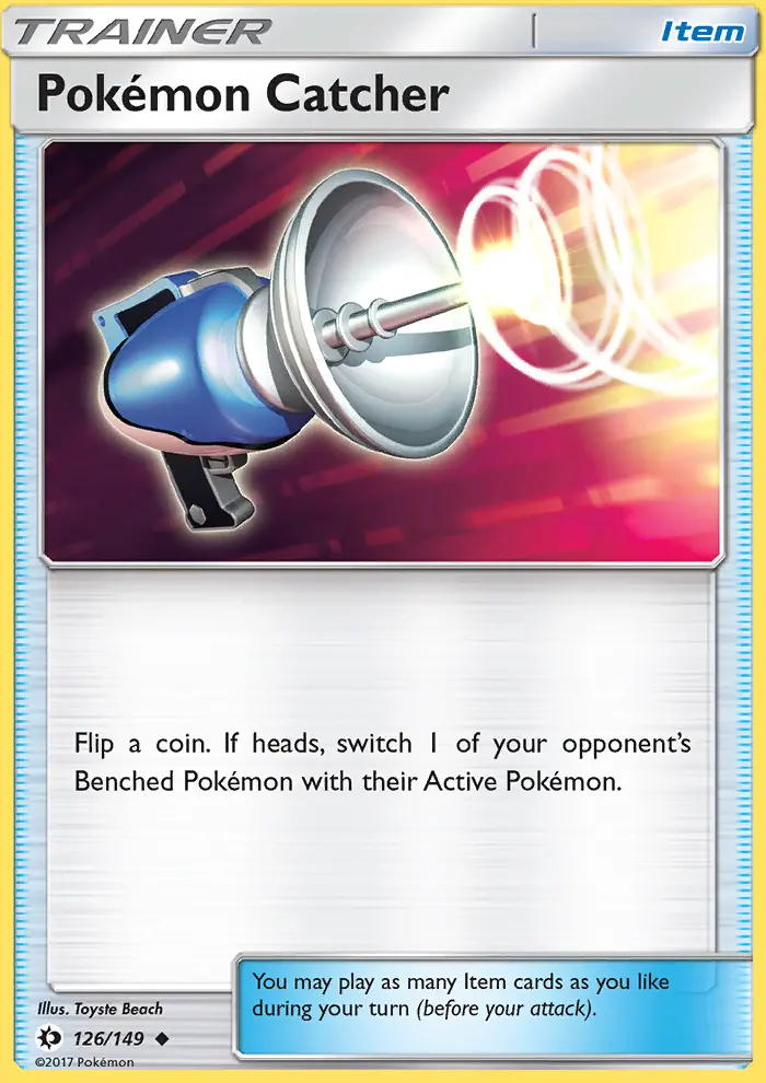 Pokémon Catcher 126 card from Sun & Moon