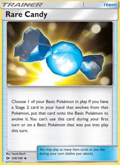Rare Candy 129 — shown as an example of the Holofoil finish