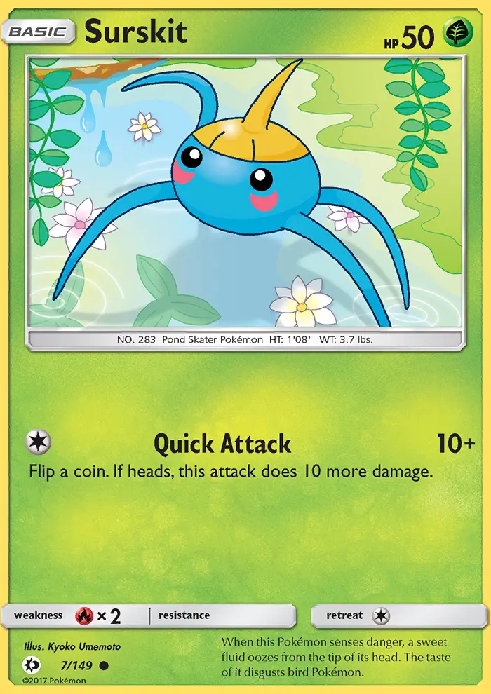Surskit 7 card from Sun & Moon