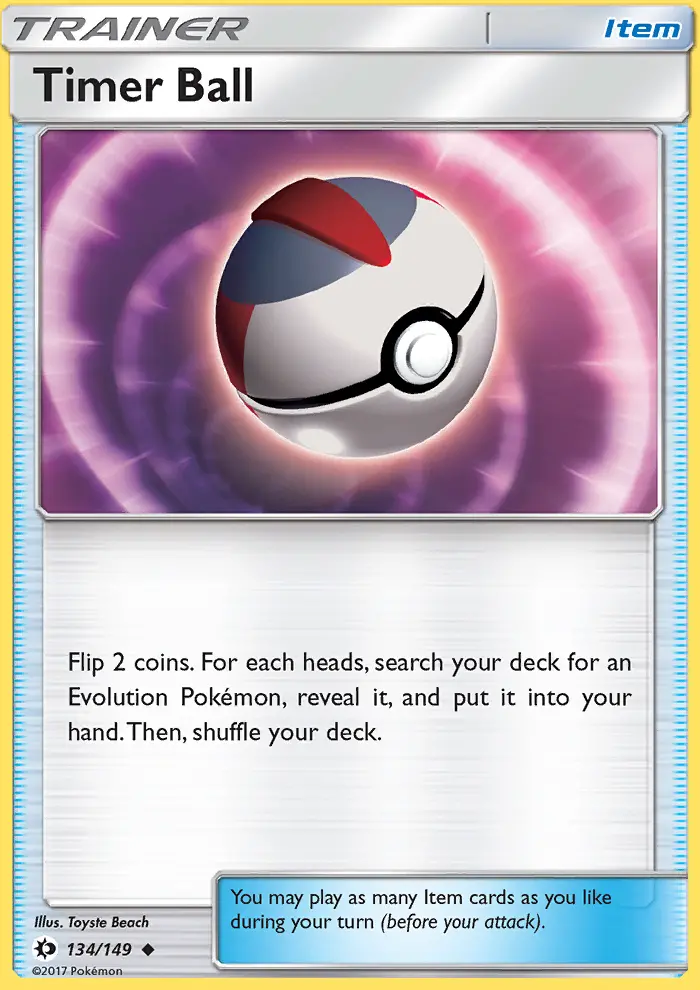 Timer Ball 134 card from Sun & Moon