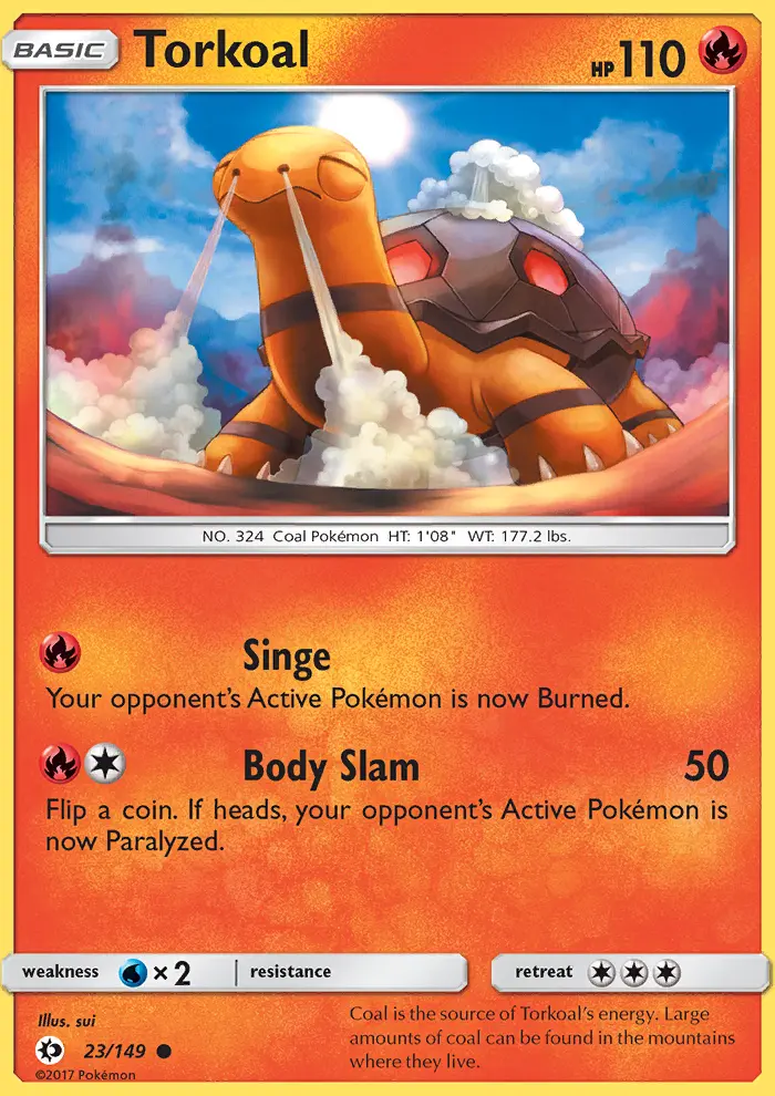 Torkoal 23 card from Sun & Moon