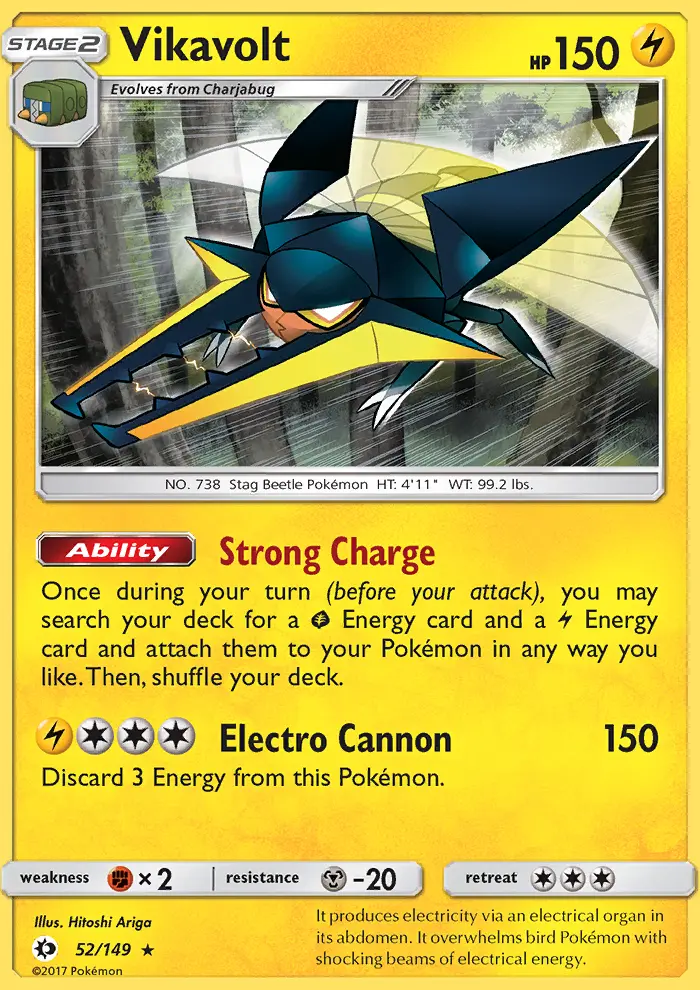 Vikavolt 52 card from Sun & Moon