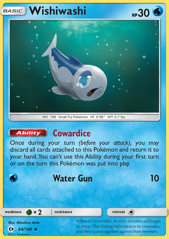 Wishiwashi 44 card from Sun & Moon