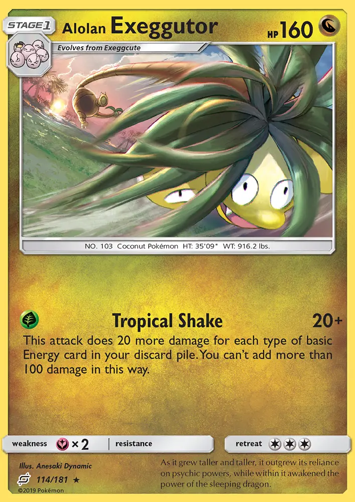 Alolan Exeggutor 114 — Team Up 114, Normal finish
