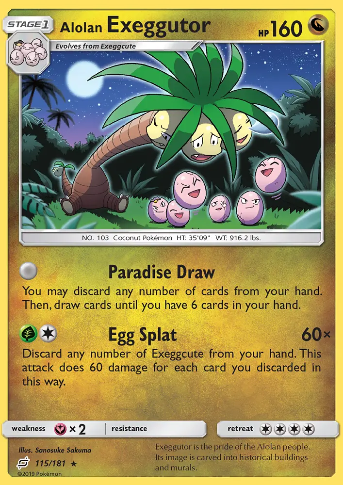 Alolan Exeggutor 115 — Team Up 115, Normal finish