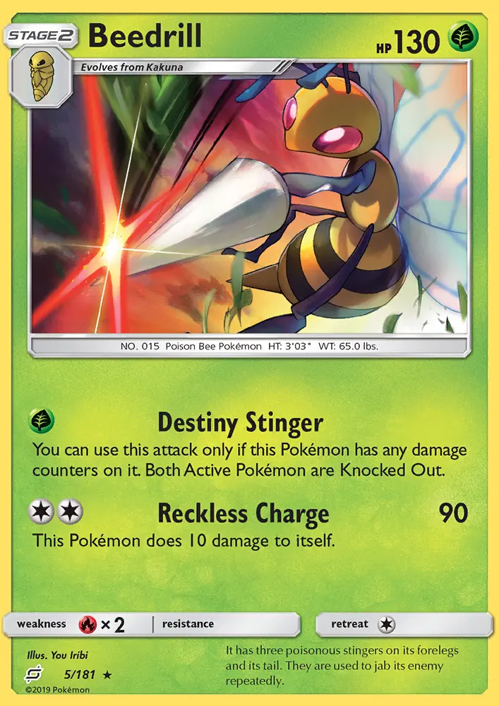 Beedrill 5 — Team Up 5, Normal finish