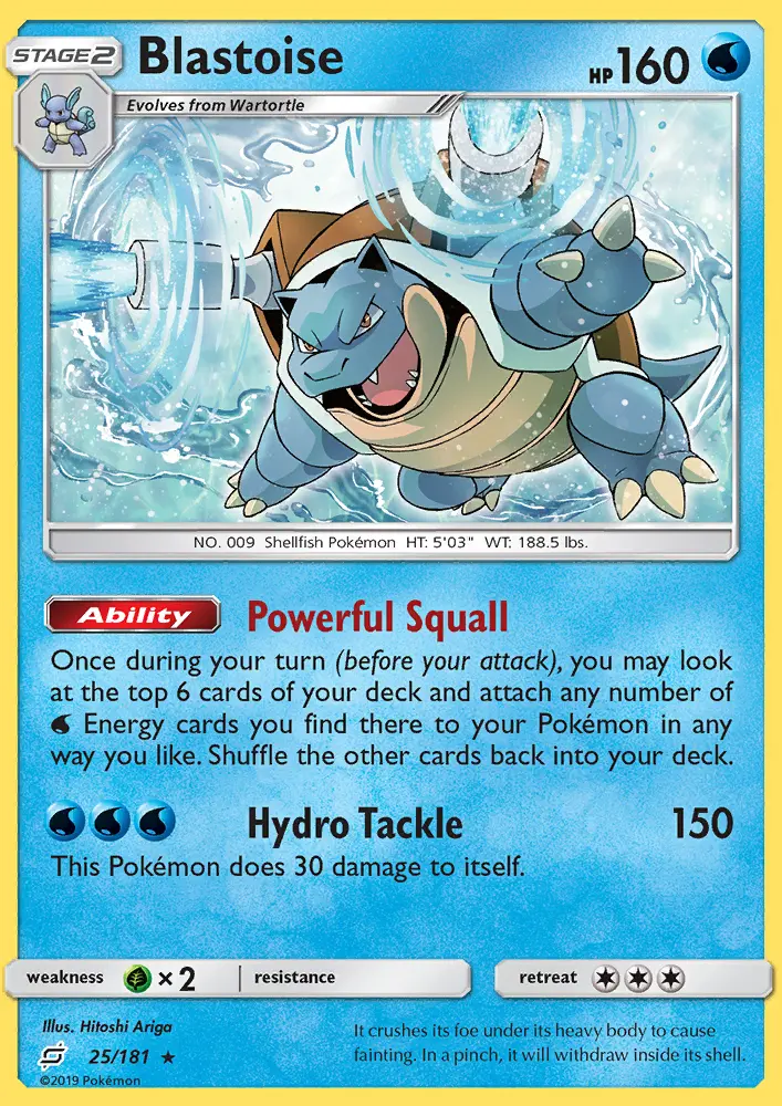 Blastoise 25 — Team Up 25, Normal finish
