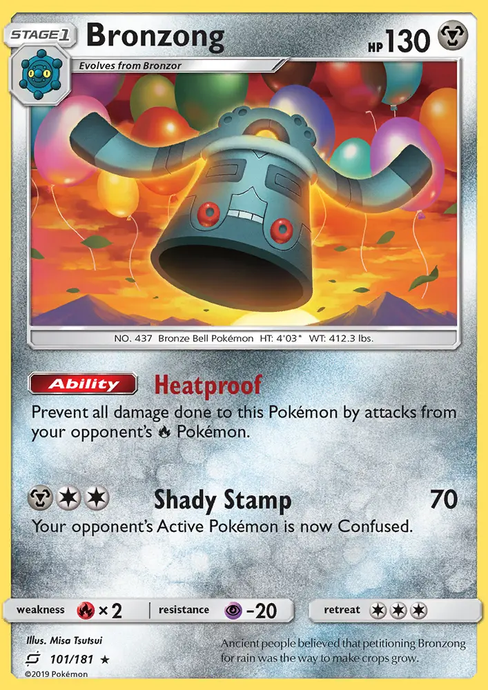 Bronzong 101 card from Team Up
