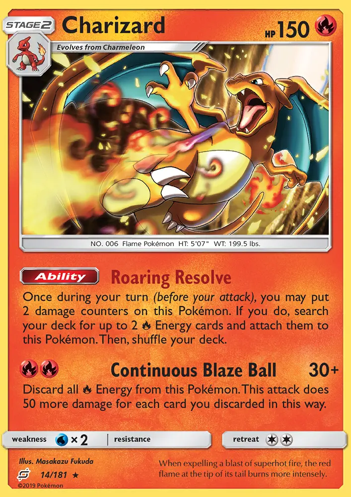 Charizard 14 — Team Up 14, Normal finish