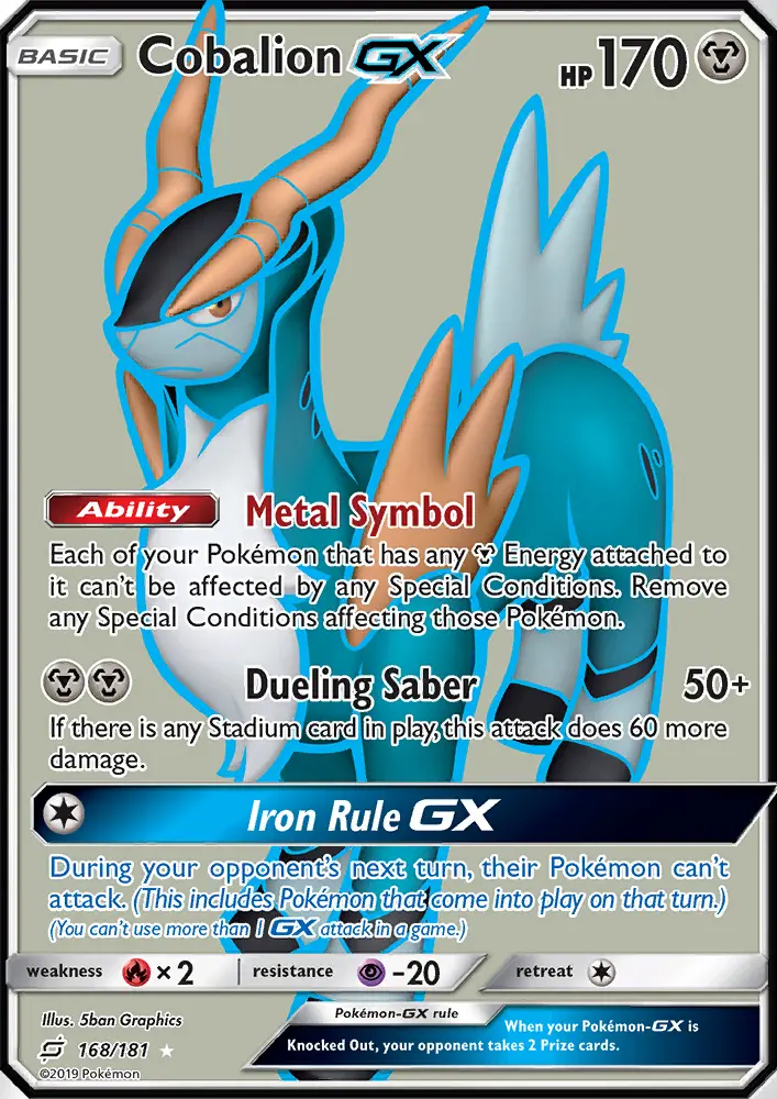 Cobalion-GX 168 — Team Up 168, Holofoil finish
