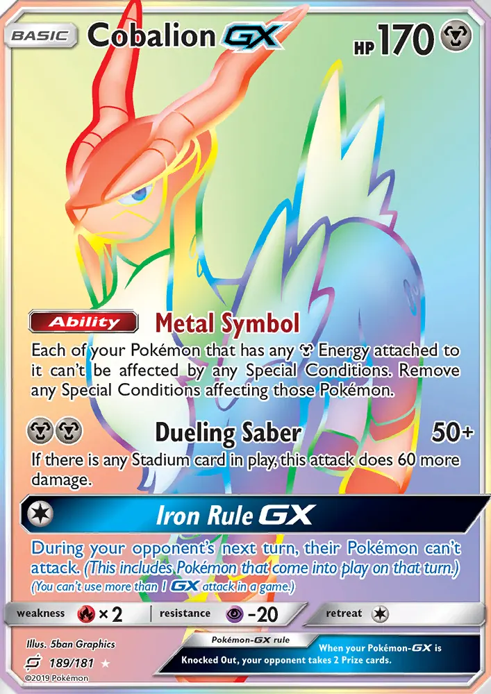 Cobalion-GX 189 card from Team Up
