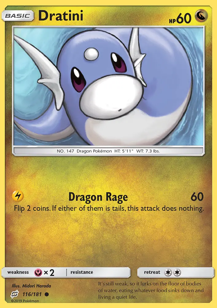 Dratini 116 card from Team Up
