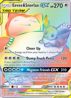 Eevee & Snorlax-GX — Team Up 191