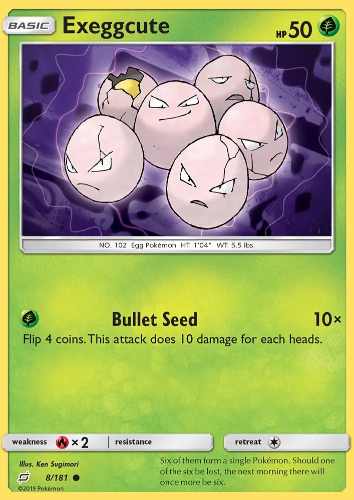 Exeggcute 8 — Team Up 8, Normal finish