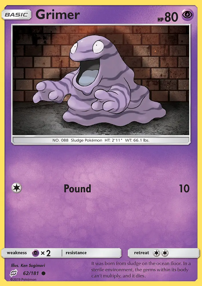 Grimer 62 card from Team Up