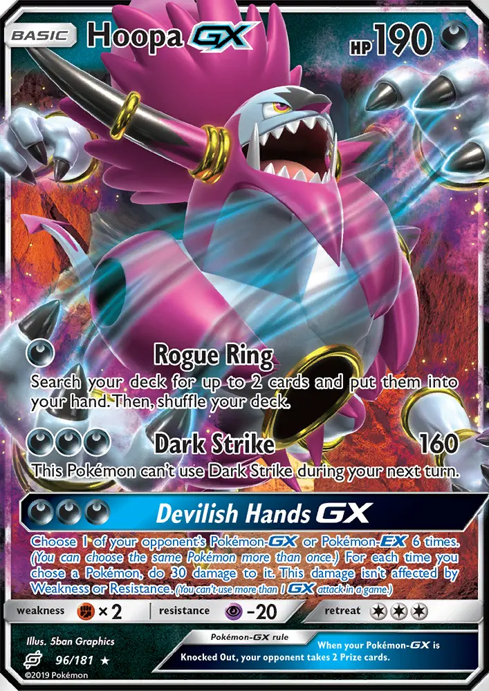 Hoopa-GX 96 — Team Up 96, Holofoil finish
