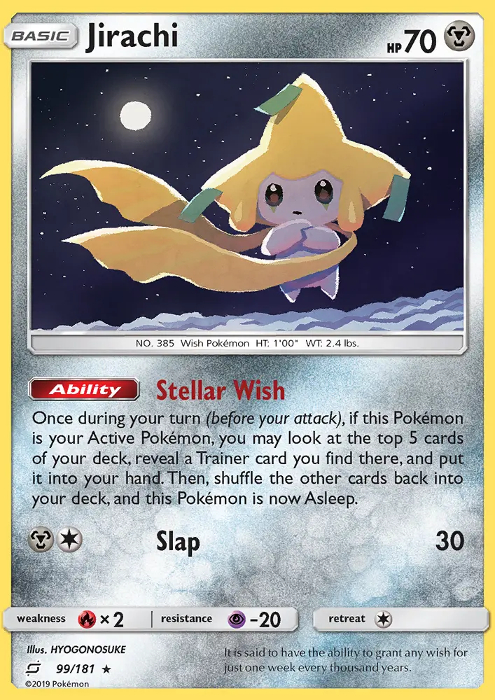 Jirachi 99 — Team Up 99, Holofoil finish