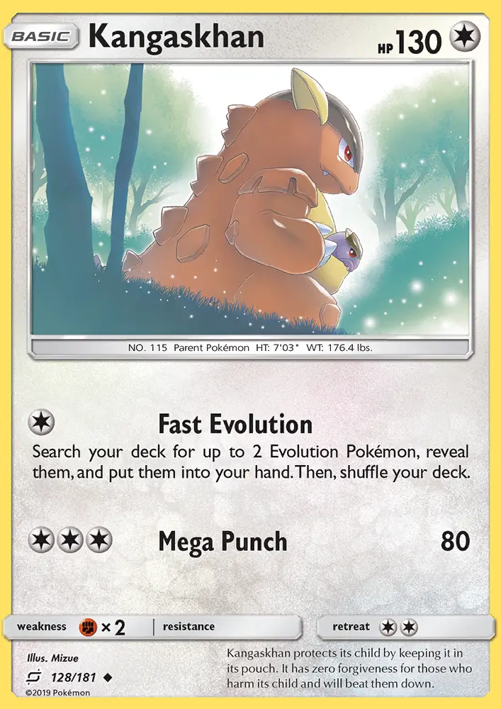 Kangaskhan 128 — Team Up 128, Normal finish