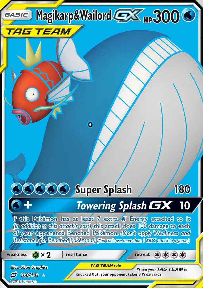 Magikarp & Wailord-GX 160 — Team Up 160, Holofoil finish