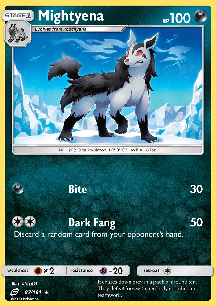 Mightyena 87 — Team Up 87, Normal finish