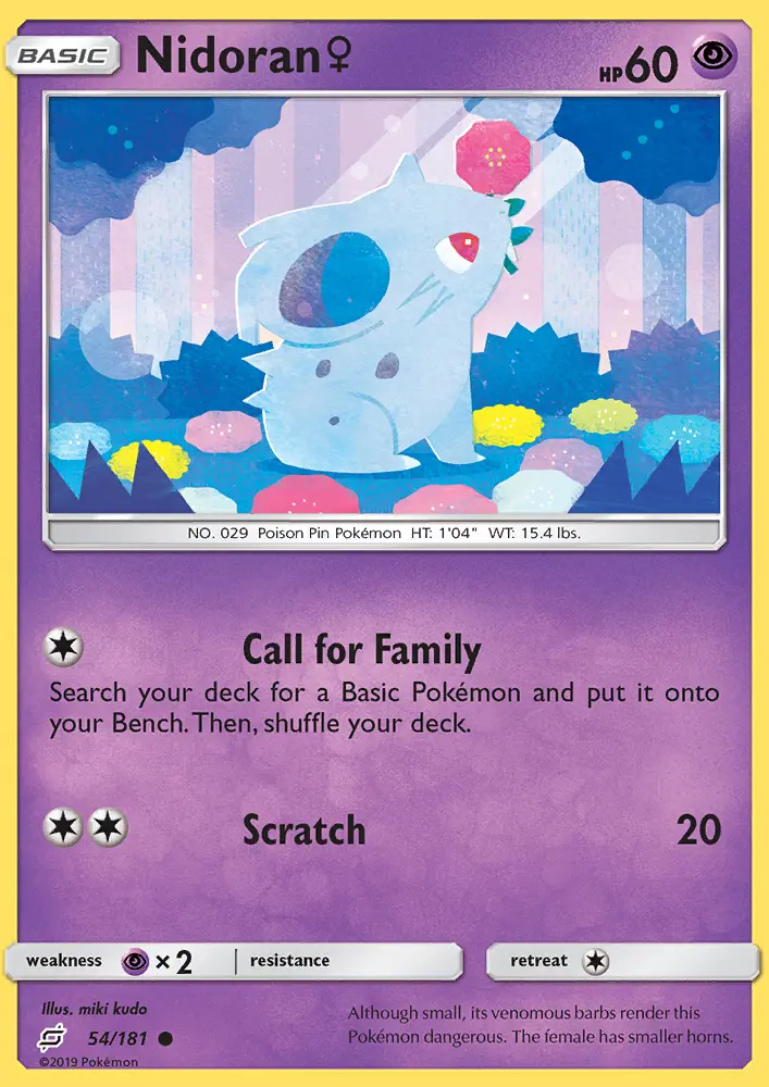 Nidoran ♀ 54 — Team Up 54, Normal finish