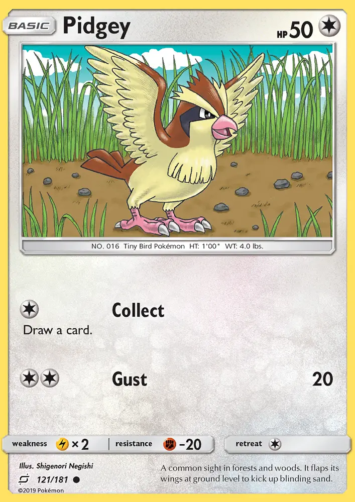 Pidgey 121 — Team Up 121, Normal finish