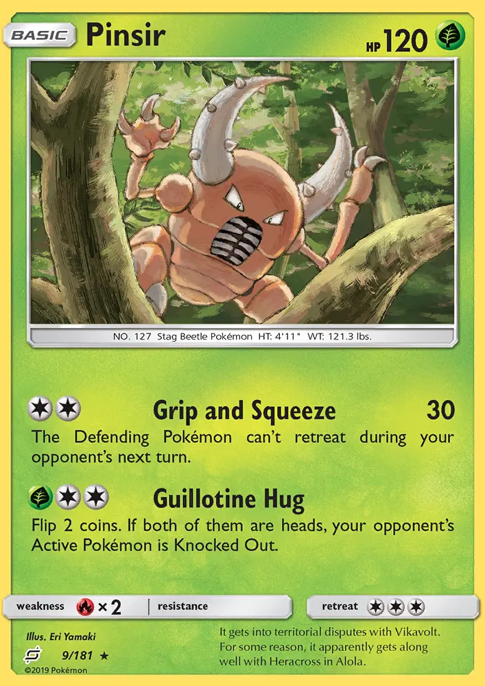 Pinsir 9 card from Team Up