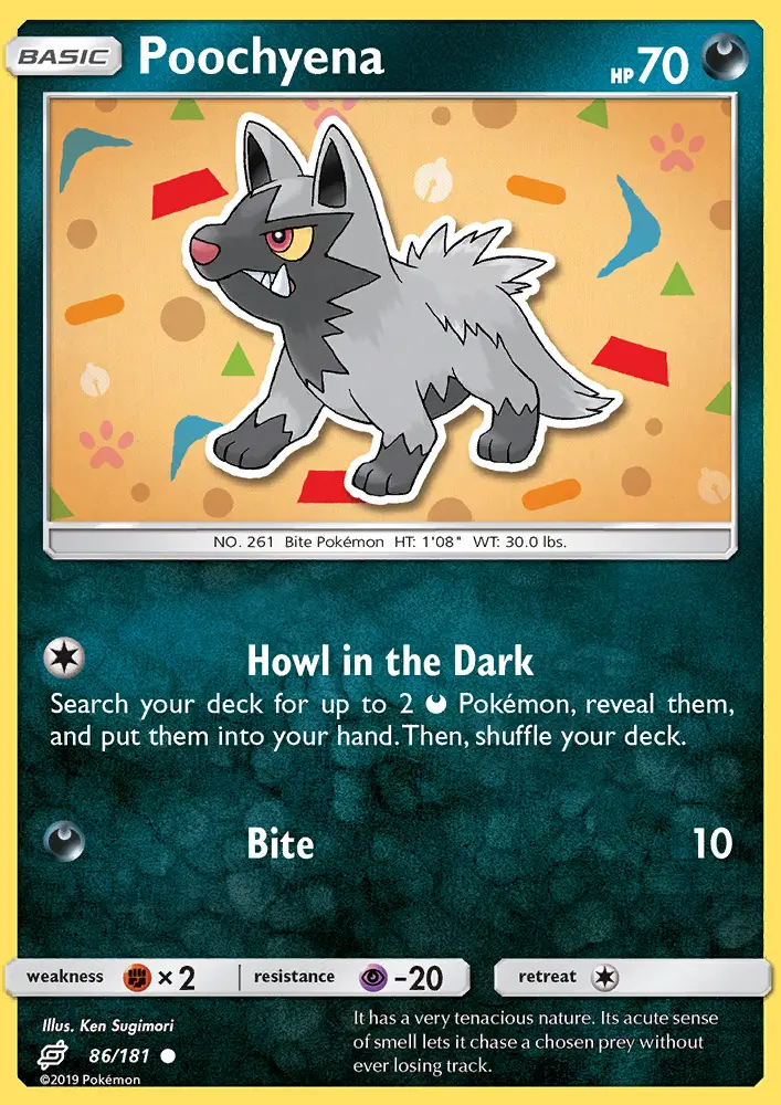 Poochyena 86 — Team Up 86, Normal finish