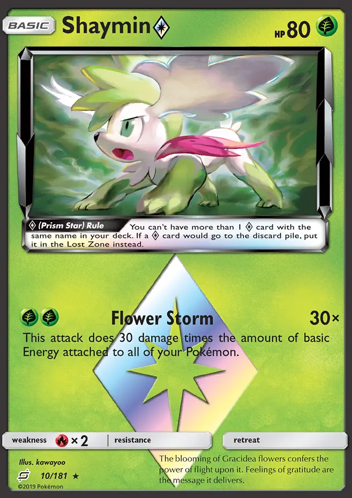 Shaymin ◇ 10 — Team Up 10, Holofoil finish