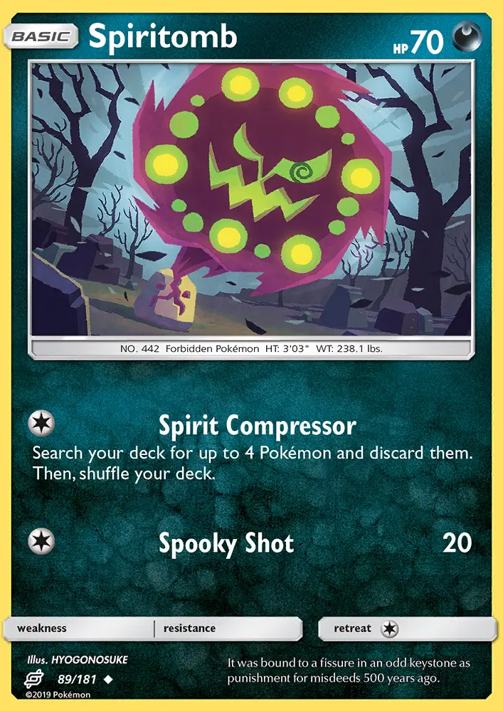 Spiritomb 89 card from Team Up