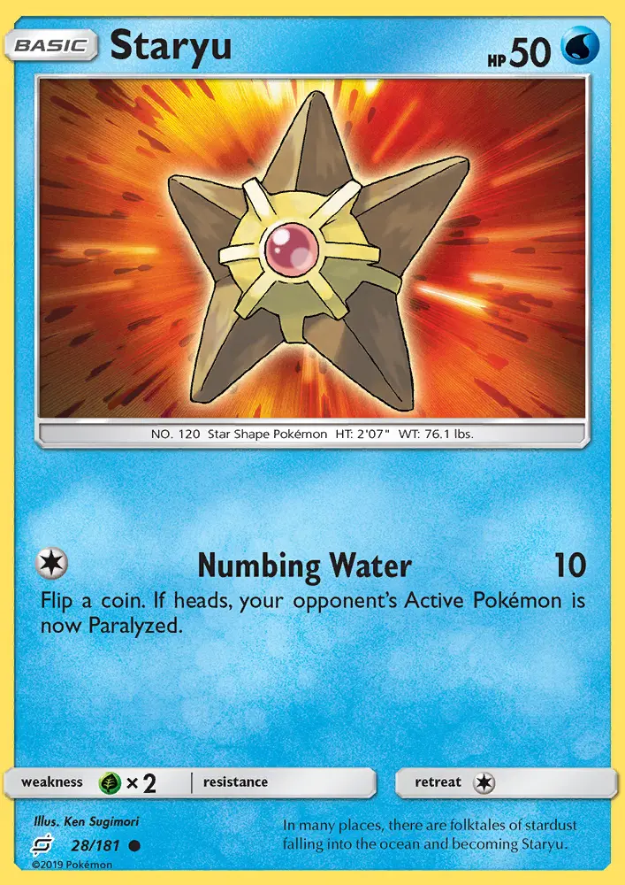 Staryu 28 card from Team Up
