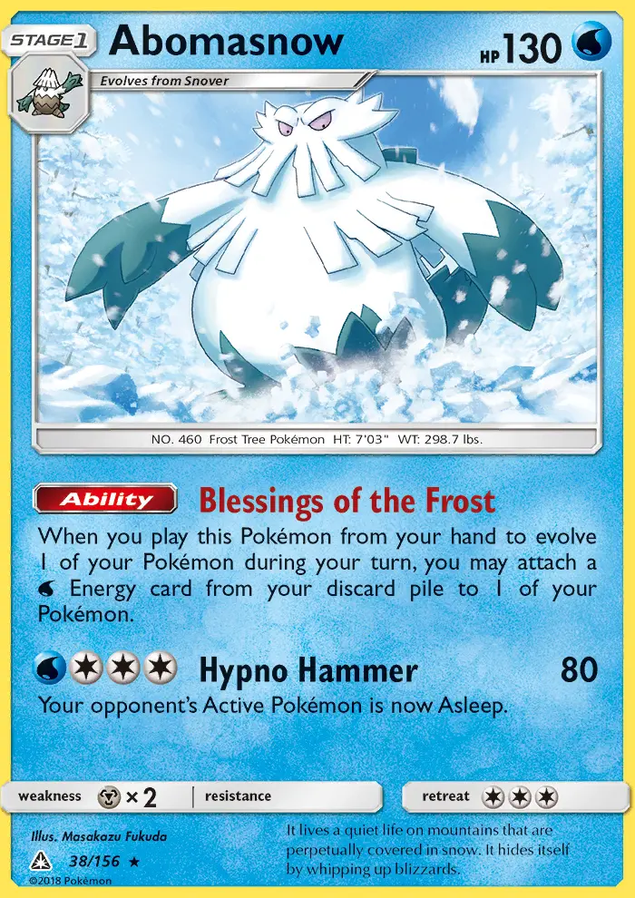 Abomasnow 38 — Ultra Prism 38, Normal finish